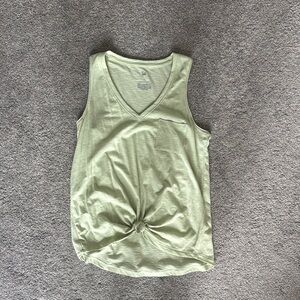 Women's Green V-Neck Tank Top